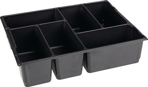 Kleinteileeinsatz L-BOXX® LB 136 B404xT317xH97mm Polystyrol mit 6 Mulden schwarz BS SYSTEMS