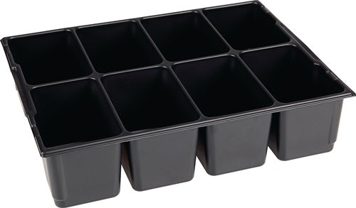 Kleinteileeinsatz L-BOXX® LB 136 B404xT317xH97mm Polystyrol mit 8 Mulden schwarz BS SYSTEMS