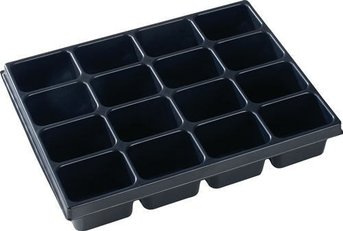 Kleinteileeinsatz i-BOXX® iB 72 B349xT265xH63mm Polystyrol mit 16 Mulden schwarz BS SYSTEMS
