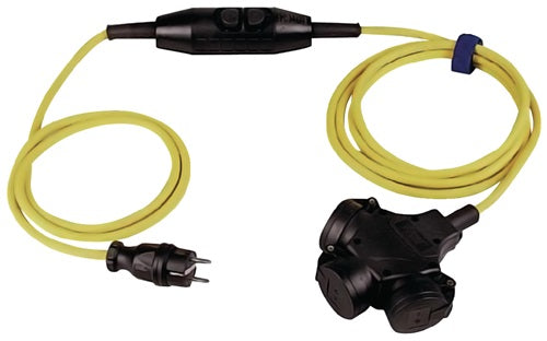 Schutzkontaktverlängerung 16A 230V 3x15mm² 45m H07RN-F gelb IP44 JÄGER DIREKT