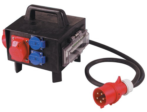 Vollgummikleinverteiler CEE-32 A 5-polig 1xCEE 32 A 2xCEE 16 A 3x230V 5 x 6 mm² JÄGER DIREKT