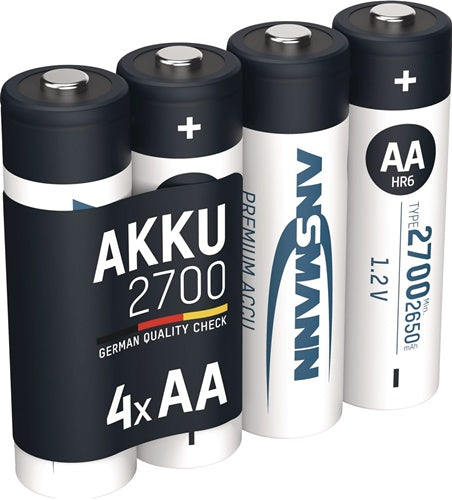 Akkuzelle 12 V 2700 mAh R6-AA-Mignon HR6 4 4St/Blister ANSMANN