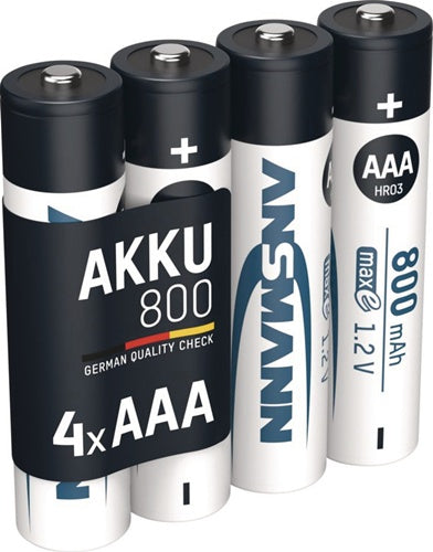 Akkuzelle maxE 12 V 800 mAh R03-AAA-Micro HR03 4 4St/Blister ANSMANN