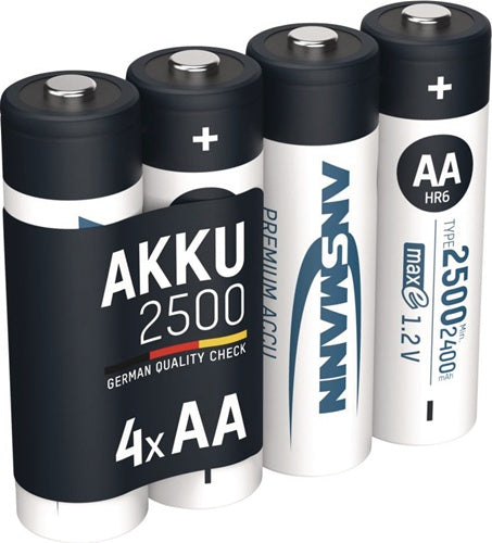 Akkuzelle maxE 12 V 2500 mAh R6-AA-Mignon HR6 4 4St/Blister ANSMANN