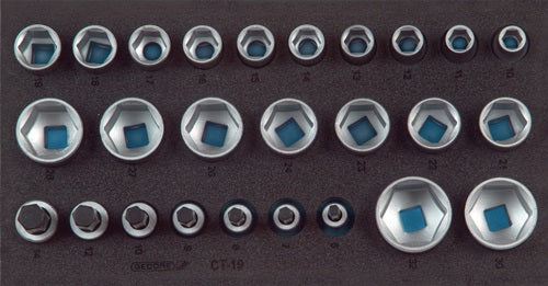 Werkzeugmodul 1500 CT1-19 26-teilig 1/3-Modul Steckschlüssel 1 / 2 Zoll GEDORE