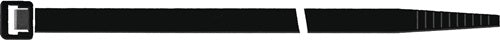 Kabelbinder Länge 450 mm Breite 75 mm Polyamid 66 schwarz 100St/Btl SAPISELCO