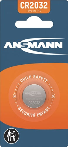Knopfzelle 3 V 245 mAh CR2032 20 x 32 mm 1 Stück / Blister ANSMANN