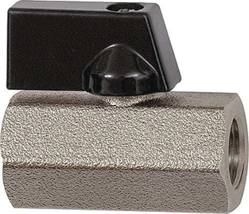 Mini-Kugelhahn VALVE LINE 6 mm 1/4 Innen-/Innengewinde SW1 21 mm DN 8 mm RIEGLER - VPE: 10