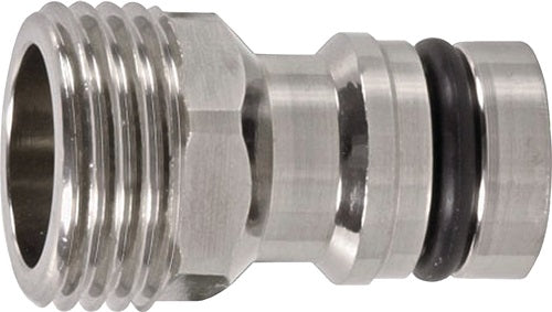 Gerätestecker GEKA plus-Stecksystem Messing vernickelt Außengewinde 1/2 ? SB GEKA - VPE: 10