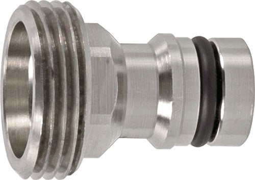 Gerätestecker GEKA plus-Stecksystem Messing vernickelt Außengewinde 3/4 ? SB GEKA - VPE: 5