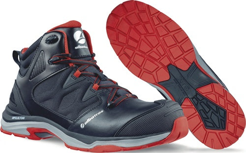 Sicherheitsstiefel ULTRATRAIL BLACK MID Gr46 schwarz/rot S3 ESD HRO SRC