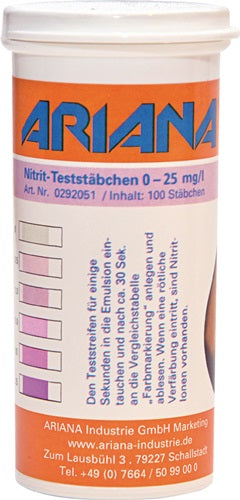 Messstäbchen TRGS 611 Nitrit-Gehalt 0-25 mg/l 100 St Dose ARIANA