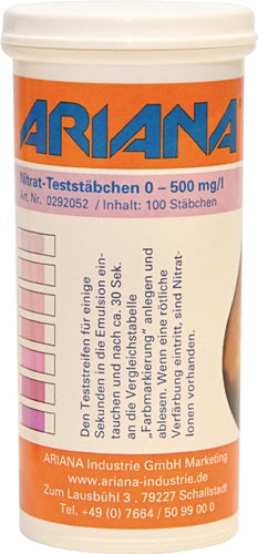 Messstäbchen TRGS 611 Nitrat-Gehalt 0-500 mg/l 100 St Dose ARIANA