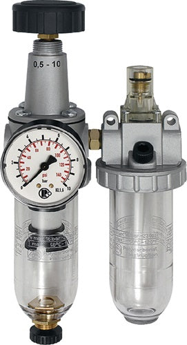 Wartungseinheit Standard Gewinde G 1/4 ? halbautomatisch BG I 2-tlg 600 l/min Breite 117 mm RIEGLER
