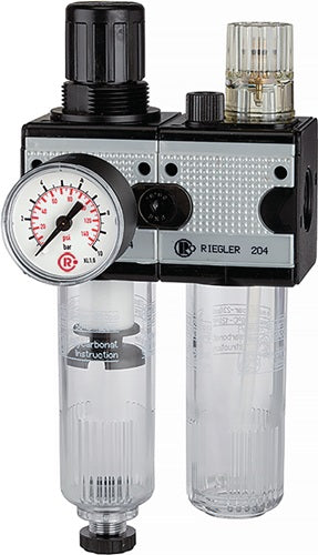 Wartungseinheit MULTIFIX Gewinde G 3/8 ? halbautomatisch BG I 2-tlg 1100 l/min Breite 928 mm RIEGLER