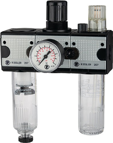 Wartungseinheit MULTIFIX Gewinde G 1/2 ? halbautomatisch BG II 3000 l/min Breite 2008 mm RIEGLER