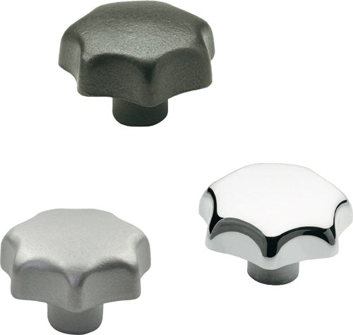 Sterngriff DIN 6336 mit Gewindebuchse Kunststoff d1 32 mm d2 M 6 mm GANTER - VPE: 25