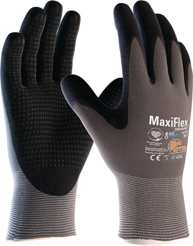Handschuhe MaxiFlex Endurance with AD-APT 42-844 Größe 8 grau/schwarz Nylon mit Nitrilschaum EN 388 PSA-Kategorie II ATG