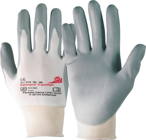 Handschuhe Camapur Comfort 619 Größe 11 weiß/grau EN 388 PSA-Kategorie II HONEYWELL - VPE: 10