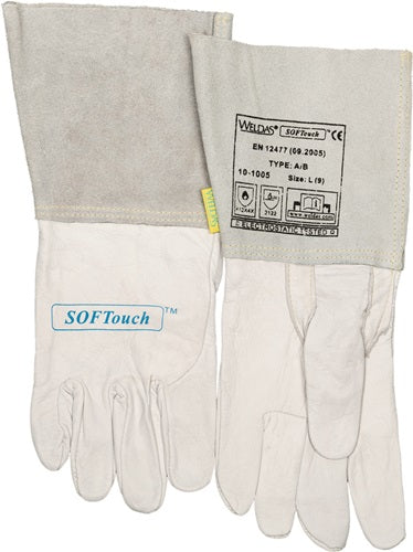 Schweißerhandschuhe Größe XXL (105) natur EN 388 EN 12477 EN 1149-2 5 Paar WELDAS - VPE: 5
