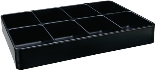 Einsatz LOGS 130 H48xB338xT238mm Kunststoff schwarz 8-fach - VPE: 6