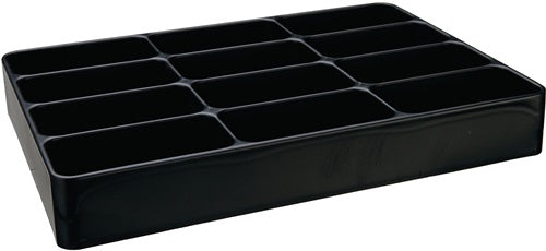 Einsatz LOGS 133 H48xB338xT238mm Kunststoff schwarz 12-fach - VPE: 6