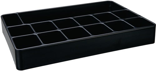 Einsatz LOGS 134 H48xB338xT238mm Kunststoff schwarz 14-fach - VPE: 6