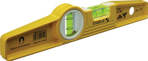 Torpedowasserwaage 81 SM 25 cm Aluminium gelb ± 05 mm/m ohne Gürteltasche STABILA – Ansicht 3