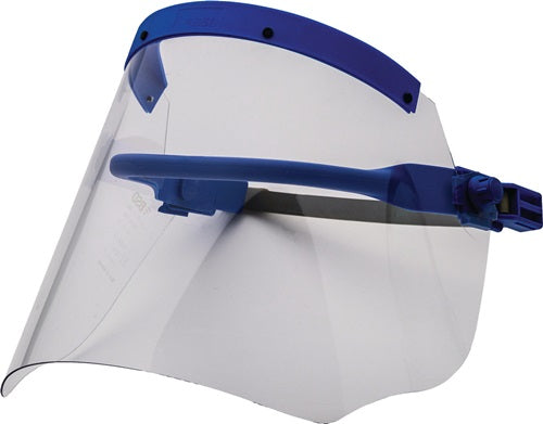 Elektrikerschutzschild glasklar mit Helmhalterung 500 x 250 mm EN 166 EN 170 GS-ET-29 (2011) VOSS