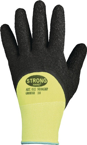 Handschuhe NEONGRIP Größe 11 neongelb/schwarz EN 420 EN 388 PSA-Kategorie II STRONGHAND - VPE: 12