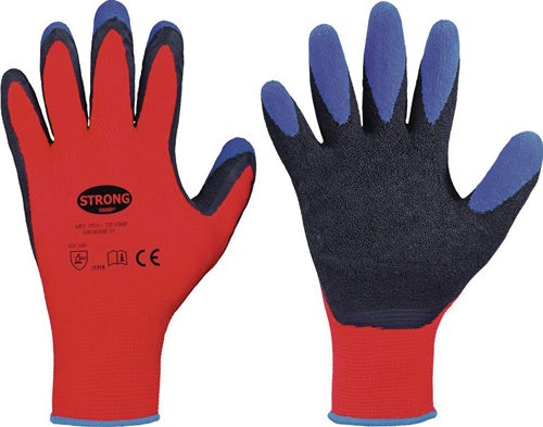 Handschuhe Tip Grip Größe 11 rot/schwarz/blau EN 388 PSA-Kategorie II STRONGHAND - VPE: 12