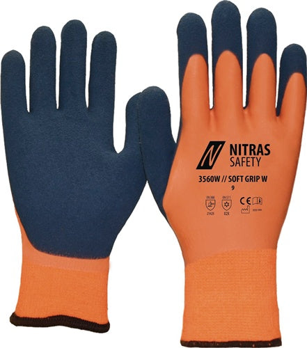 Kälteschutzhandschuh SOFT GRIP W Gr11 orange/dunkelblau EN 388EN 511 PSA II - VPE: 12