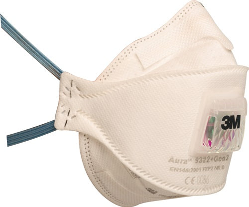 Atemschutzmaske 9322+Gen3 FFP2 / V NR D mit Ausatemventil faltbar 3M - VPE: 10