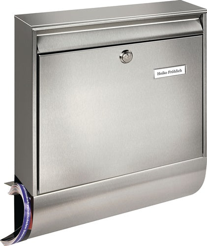 Briefkasten Borkum-Set 38770 Ni Höhe 422 mm Breite 362 mm Tiefe 100 mm Edelstahl DIN C4 BURG-WÄCHTER