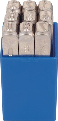 Schlagzahlensatz 330 9-teilig Zahlen 0 - 9 Schrifthöhe 20 mm in Kunststoffbox KUKKO