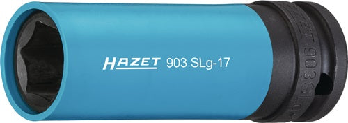 Kraftschraubersteckschlüsseleinsatz 903SLG-17 1/2 ? 6-Kant mit KuHülse Schlüsselweiße 17 mm Länge 85 mm HAZET