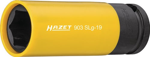 Kraftschraubersteckschlüsseleinsatz 903SLG-19 1/2 ? 6-Kant mit KuHülse Schlüsselweiße 19 mm Länge 85 mm HAZET