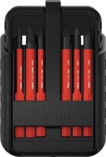 Wechselklingensatz slimBit electric 12-teilig Schlitz/PH/(+/- PZD)Torx® WIHA