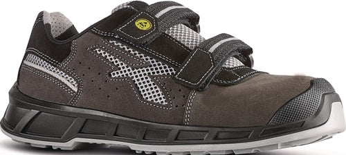 Sicherheitssandale Prince Gr43 W11 grau-grau Leder mMesh-Einsätzen