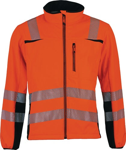 Warnschutz-Softshelljacke Prevent® Trendline GrXL orange/schwarz