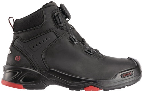 Sicherheitsstiefel Braxton Gr41 schwarz/rot Leder S3 SRC HRO EN20345 BAAK