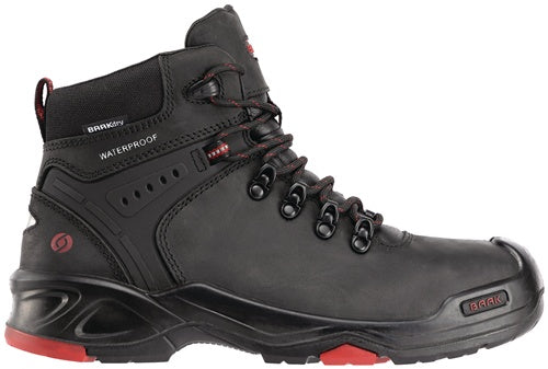 Sicherheitsstiefel Bailey Gr44 schwarz/rot Leder S3 SRC HRO WR EN20345 BAAK