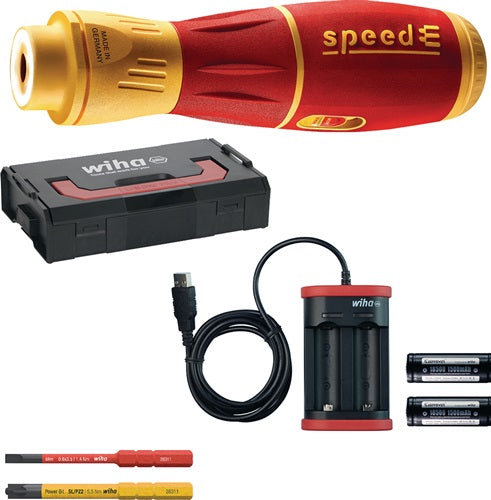 Schraubendreherset speedE® II electric 6-tlgAkku Schlitz/(+/-Schlitz/PZD) WIHA