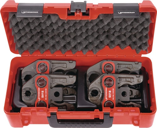 Pressbackenset Standard 32 kN Nennweiße 15-18-22-28 mm Typ SV ROTHENBERGER
