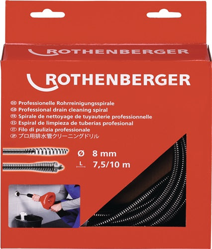 Spiralwerkzeug ROSPIMATIC Länge 75 m Spiralen-Ø 8 mm mit Werkzeugkupplung und Seele ROTHENBERGER