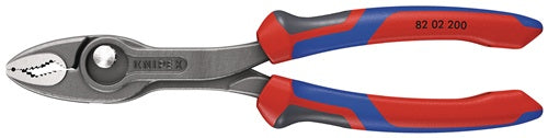 Frontgreifzange TwinGrip Länge 200 mm poliert Mehrkomponenten-Hüllen schwarz atramentiert KNIPEX