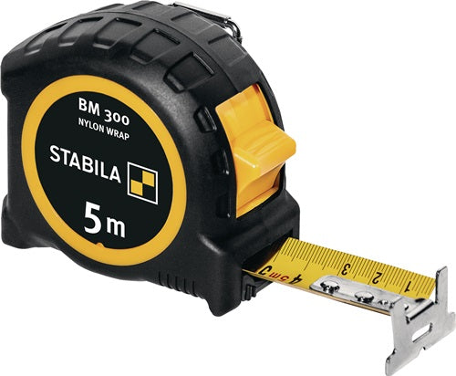 Taschenrollbandmaß BM 300 Länge 5 m Breite 27 mm mm/mm EG II PC-ABS / TPE EASY-CLIP STABILA