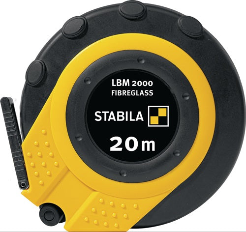 Kapselbandmaß LBM 2000 FIBREGLASS Länge 20 m Bandbreite 13 mm cm EG III Glasfaserband PC-ABS / TPE STABILA
