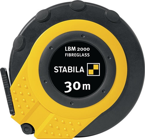 Kapselbandmaß LBM 2000 FIBREGLASS Länge 30 m Bandbreite 13 mm cm EG III Glasfaserband PC-ABS / TPE STABILA
