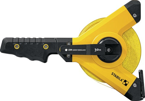Rahmenbandmaß LBM 1000 FIBREGLASS Länge 30 m Bandbreite 13 mm cm EG III Glasfaserband PC-ABS / TPE STABILA